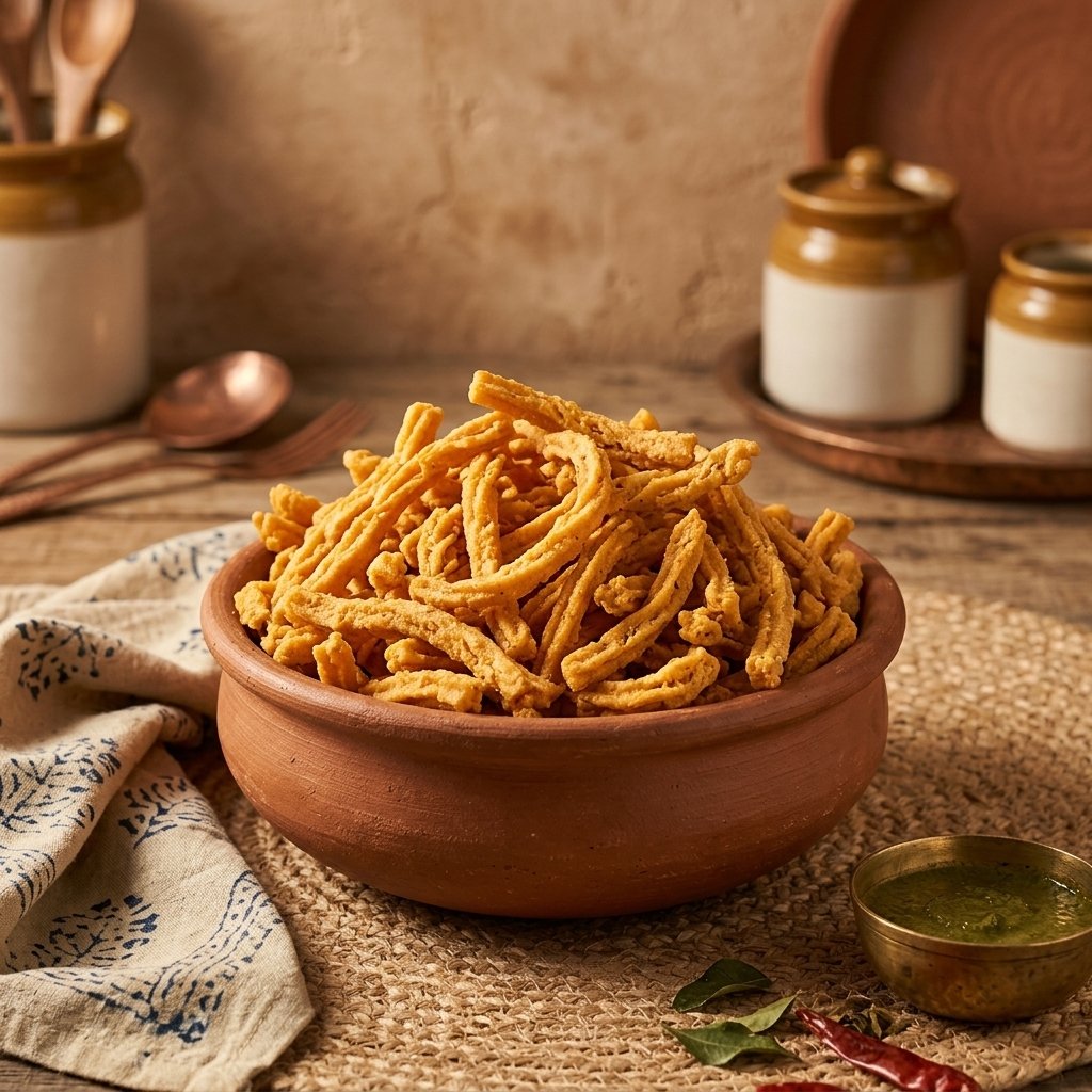 Chawal ke aate ki Kurkure style Gathiya - Homemade Sindhi snack